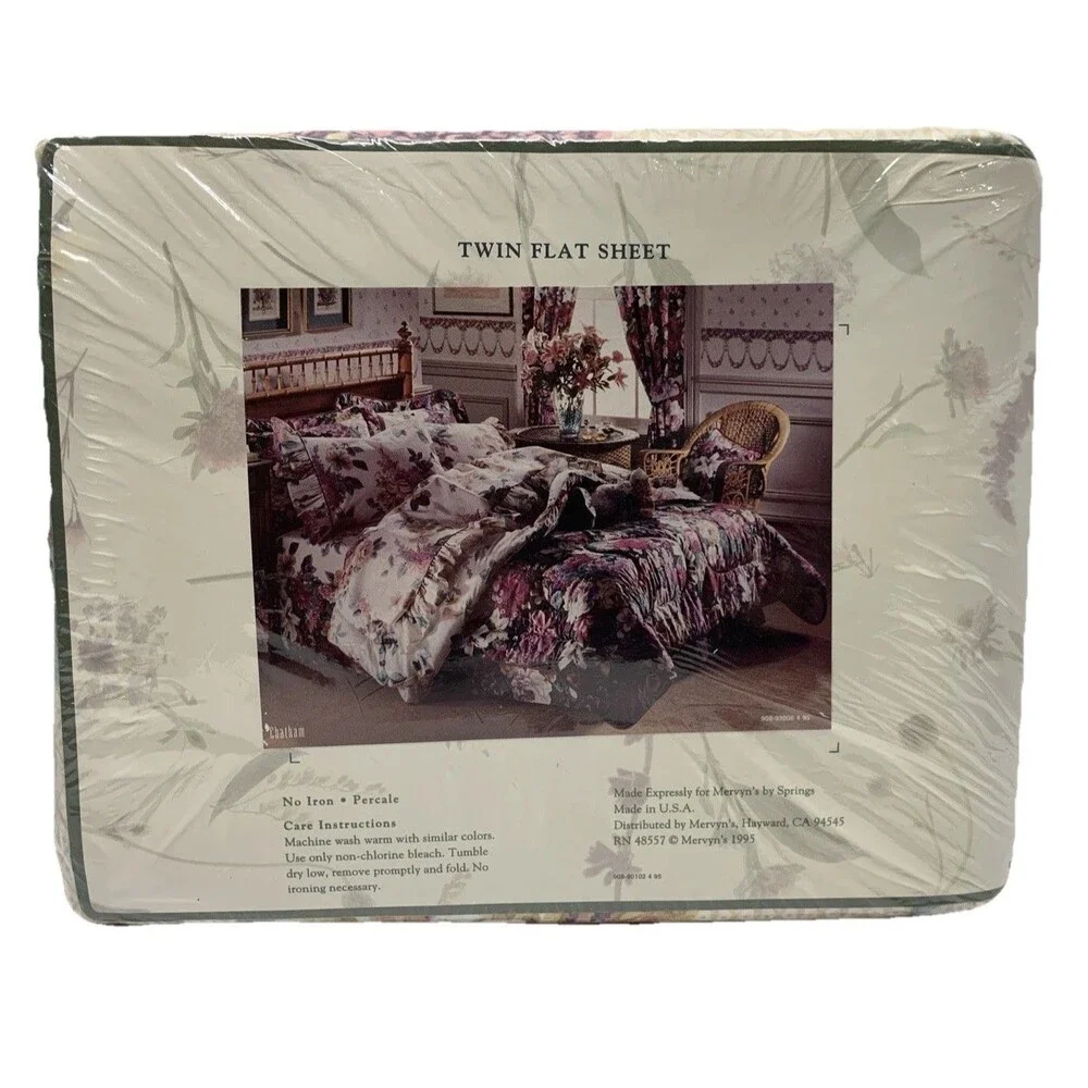 Allyson Kent 1995 Twin Flat Sheet 180 Thread Count Chatham Floral